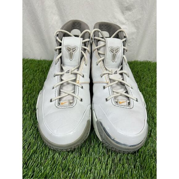 Nike Air Zoom Kobe 1 Uptempo Men’s Size 15 White Shark Gray Basketball Shoes‎ main image 2